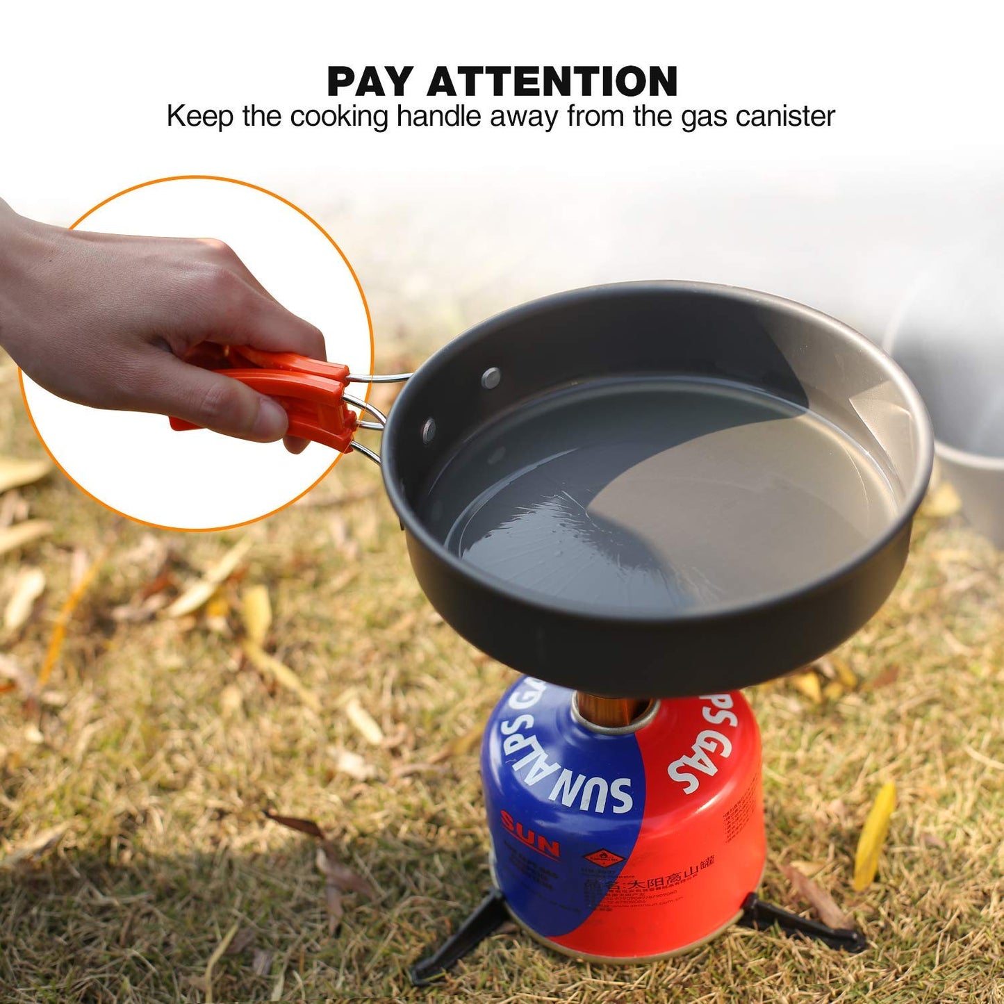 10 PCS Camping Cookware Mess Kit