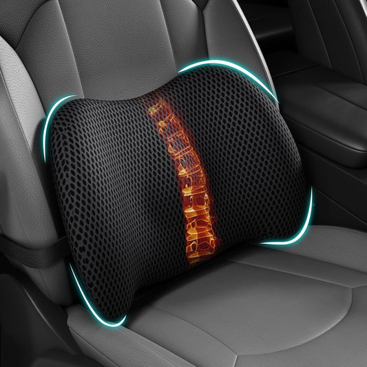 Lumbar Support Pillow for Car-Memory Foam Black