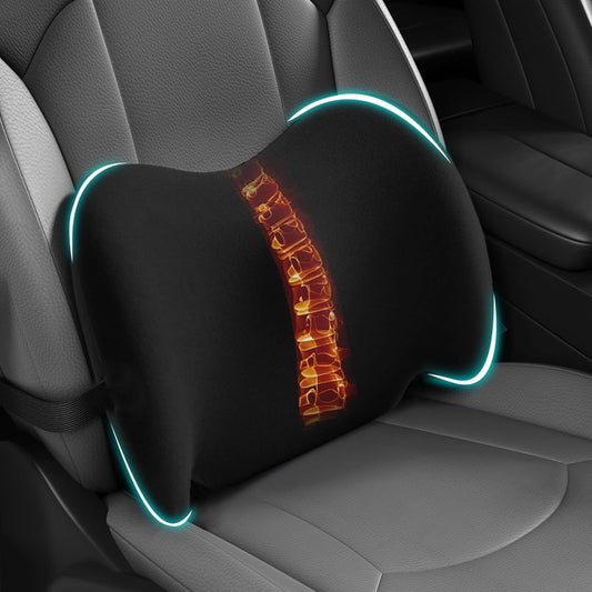 Lumbar Support Pillow for Car-Memory Foam A-black