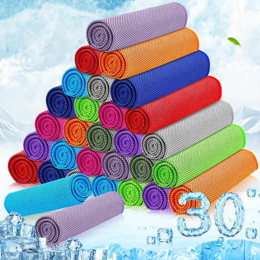 30 Packs Cooling Towels Bulk (40"x12")