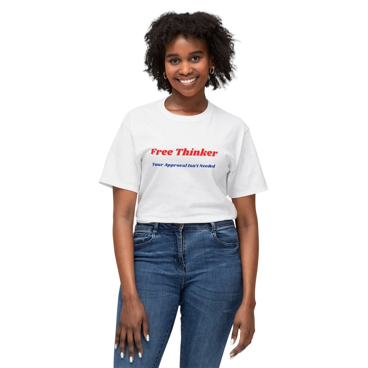 Women's Free Thinker T-Shirt — "Your Approval Isn't Needed" Bold Graphic Tee - The Florida Rebel